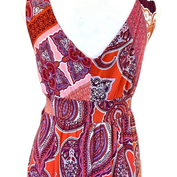 GARNET HILL SLEEVELESS, PAISLEY MAXI DRESS, EUC. SZ S - Picture 4 of 7
